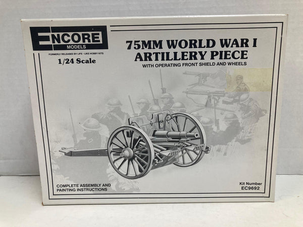 Encore Models 75mm WWI Artillery Piece Gun 1/24 Scale (#EC9692)