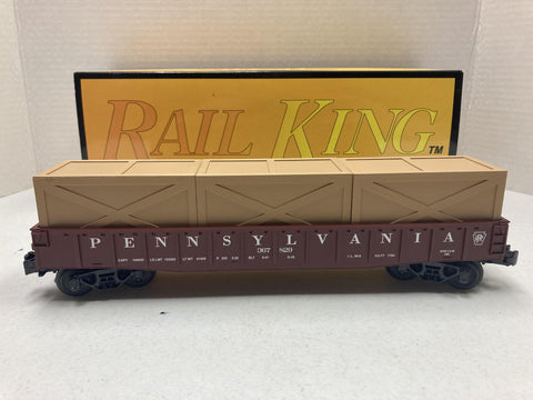 MTH Rail King Pennsylvania Gondola w/Crates O scale (30-7212)