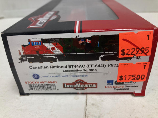 InterMountain Canadian National ET44AC VETERANS HO Scale Loco #3015 (497109-01) - DCC, No Sound