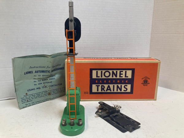 Lionel No. 153 Automatic Block Signal w/ Control & Box – O Gauge – Very Good