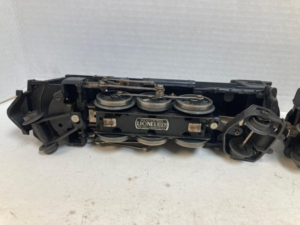Lionel 1666 2-6-2 steam locomotive with 2466WX whistling tender O Gauge Post war