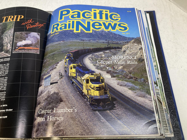 Pacific Rail News Magazine Complete 1986 Year Set in Custom Binder (12 Issues)