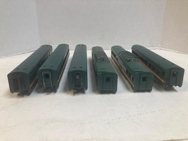 COMPLETE Lot of 6 Athearn Blue Box HO Northern Pacific Passenger Cars - 2 Kits + 4 Built
