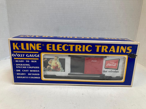 K-Line Coca-Cola Historical Christmas Boxcar K-6447 – O Gauge – Pre-Owned Good Condition