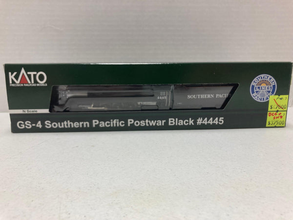 KATO GS-4 Southern Pacific Postwar Black #4445 /w ESU LokSound DCC (126-0309-LS)