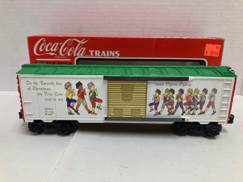 K-Line Coca-Cola Holiday Christmas "Leven Pipers Piping" Sound/Music Car 98 (K-644705) O Scale