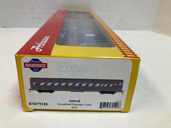 Athearn Roundhouse HO Amtrak Streamlined Passenger Coach #4458 – RND79120 – New