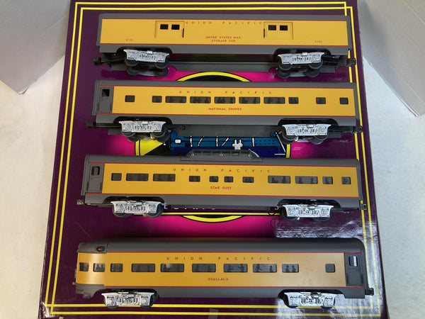 MTH Premier 20-6019 Union Pacific 4-Car 60’ Aluminum Passenger Set - O Scale Boxed