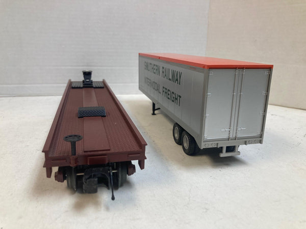 MTH Premier Southern Flat Car #140948 w/ Southern Trailer - O Scale 3-Rail
