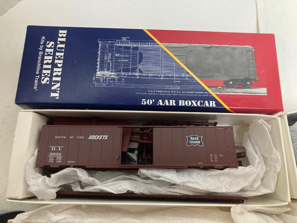 Branchline Trains Blueprint Series Kits HO, Lot of 4, (C&O, Rock Island, Gulf Mobile & Ohio)