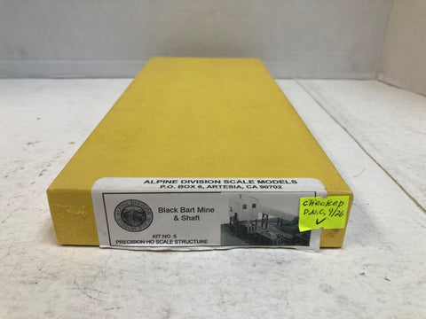 Alpine Division Scale Models, Black Bart Mine & Shaft Kit #5 "Precision HO Scale Structure"