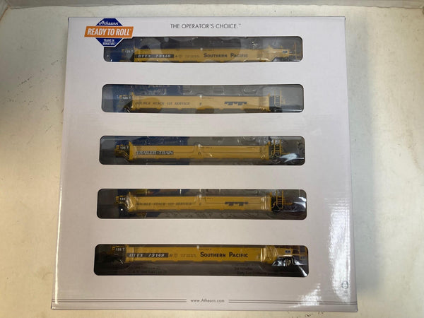 Athearn HO RTR Southern Pacific Maxi-I 5-Unit Well Car Set #73149 - NIB - SEALED
