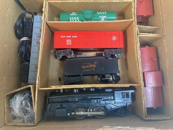 Rare Vintage Marx Allstate 09637 SEARS DOUBLE SET | 1666 Steam & RI Switcher