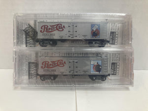 Micro-Trains Pepsi Cola 36' Wood Sheathed Ice Reefer, N Scale w/Modern Steel Underframe P.C.E.X 58012 & 58013 (58572)