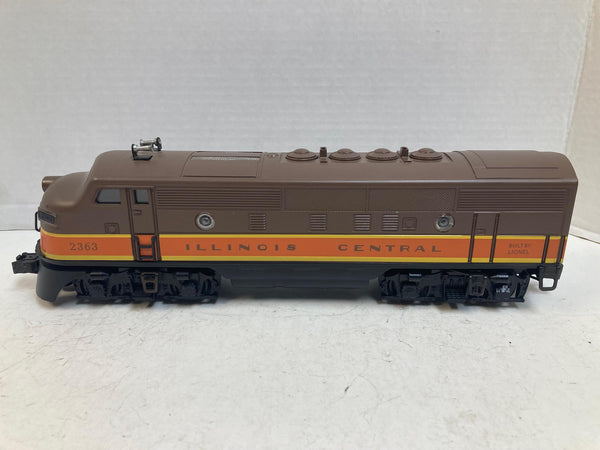 Lionel F3 Illinois Central Dummy Unit #2363 – Wire Mesh Vents – O Gauge – Pre-Owned Very Good