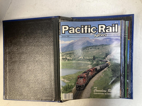 Pacific Rail News Magazine Complete 1989 Year Set in Custom Binder (12 Issues)
