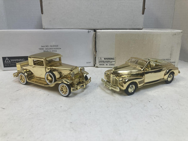 National Motor Museum Mint 1:32 Scale Diecast Lot – Gold Edition 1930 Hudson & 1941 Chevrolet Deluxe (2-Car Set)