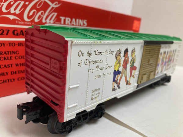 K-Line Coca-Cola Holiday Christmas "Leven Pipers Piping" Sound/Music Car 98 (K-644705) O Scale