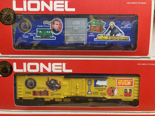 Lionel 75th Anniversary Set: U36B Diesel, Caboose, & 7 Cars (6-7500)-(6-7508)