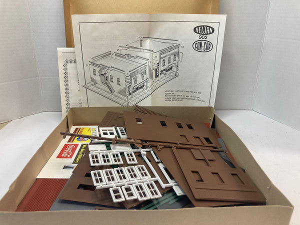 Heljan Con-Cor, Early 1900's Brick Storefront Buildings HO Kits (B. 902) The Court House Square Series