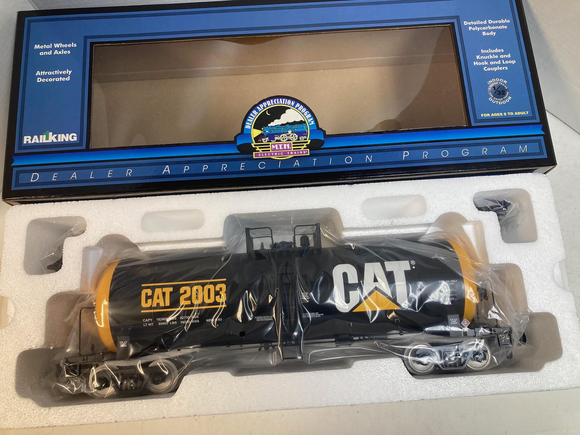 MTH G Gauge 2003 D.A.P. Caterpillar Unibody Tank Car 20-80005D – NOS in Box