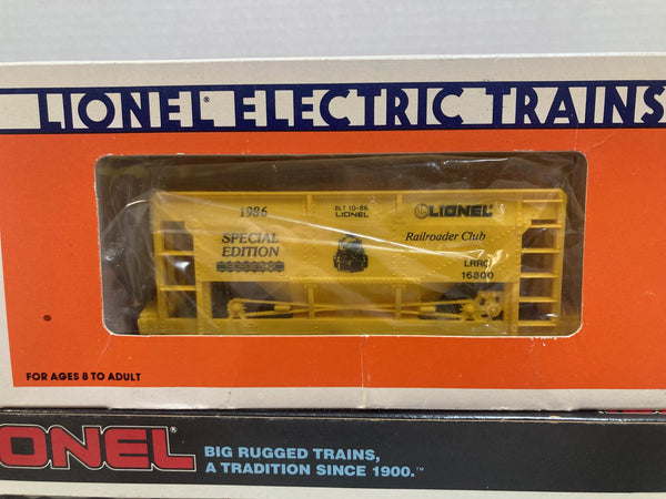 Lionel Railroader Club Lot of 4 Cars (1985–1993) Tank, Hopper, Tool & Boxcar – LRRC Special Edition w/ Boxes