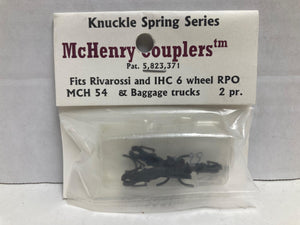 McHenry Couplers MCH 54 HO Scale Knuckle Spring Series Pat. 5, 823, 371