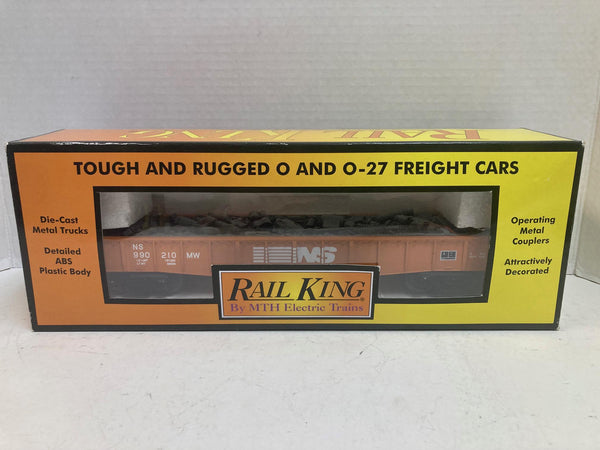 MTH RailKing 30-72119 Norfolk Southern Gondola w/ Junk Load O Gauge C-9 Mint