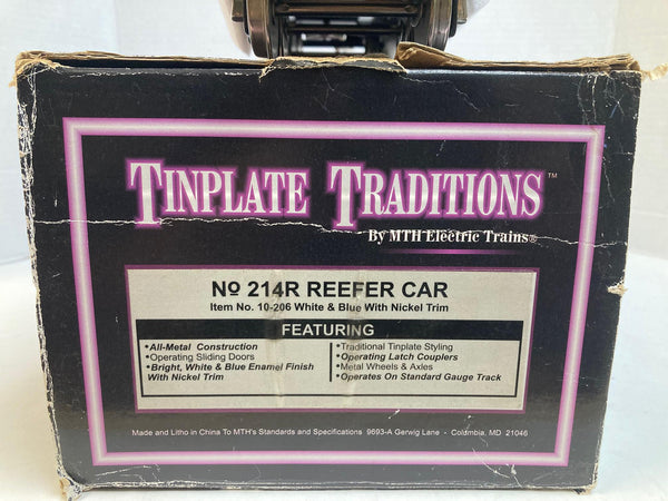 MTH Tinplate Traditions 214R Reefer Car 10-206 – NOS