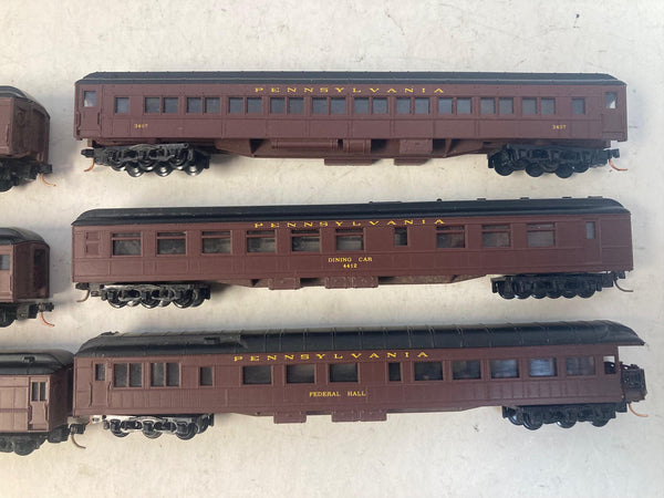 Rivarossi/Arnold N-Scale Heavyweight Pennsylvania 6 Car Passenger Set w/Miro-train couplers & Trucks Complete Set