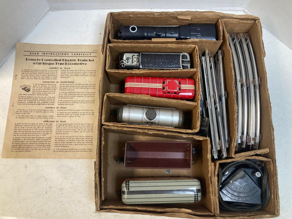 Vintage Marx NYC Steam Freight Set | w/ Original Manual & Box Bottom | EXCELLENT