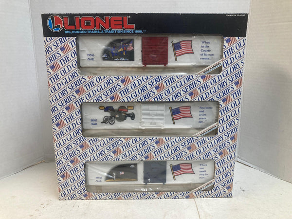 BRAND NEW Lionel 6-19599 Old Glory Series 3-Car Set (19516, 19517, 19518) | MINT O Gauge Patriotic
