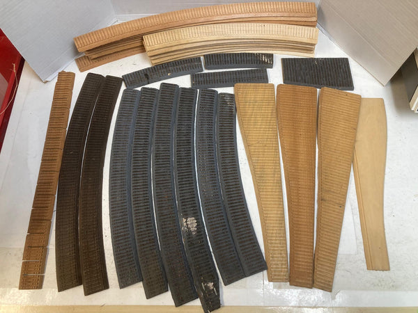 Vintage Tru-Scale HO Scale Wood Roadbed & Hand Laid Track Lot - 45+ Pcs