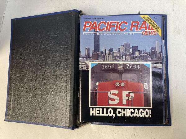 Pacific Rail News Magazine Complete 1990 Year Set in Custom Binder (12 Issues)