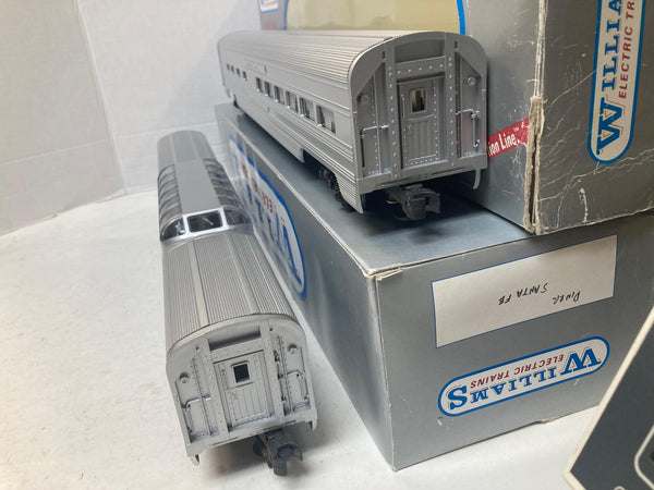 Williams 80 Ft Luxury Liner Passenger Cars 2-Car Set Santa Fe Vista Dome & Diner – Very Good Condition