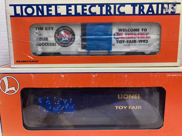 Lionel Toy Fair Boxcar Lot: Years 77, 78, 93, 99, 00, 03/100th Anniversary BC (6-7807, 7815, 19923, 19977, 19989, 29910)