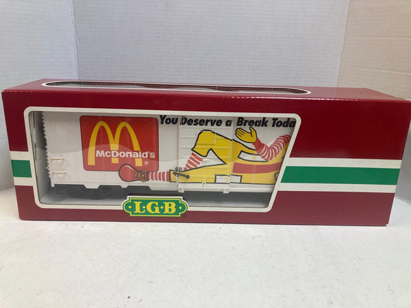 LGB 44910 McDonald’s “You Deserve a Break Today” Boxcar – G Scale, Pre-Owned Very Good Condition