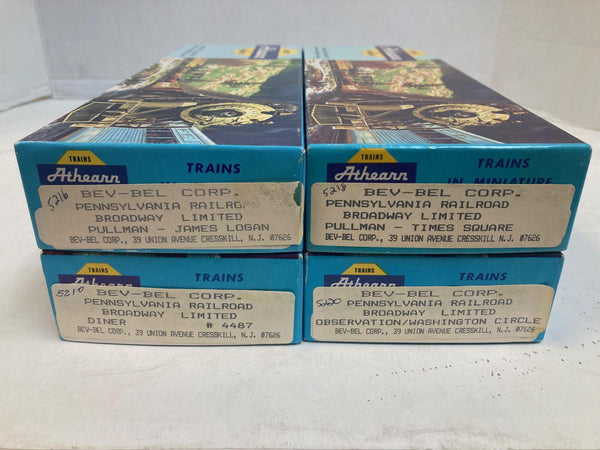 Athearn Bev-Bel HO Pennsylvania Broadway Limited 4-Car Lot - PRR Custom Paint