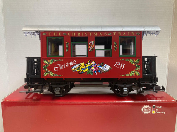 LGB 36078 “The Christmas Train” Passenger Car – 1998 Edition – G Scale – Very Good Pre-Owned Condition