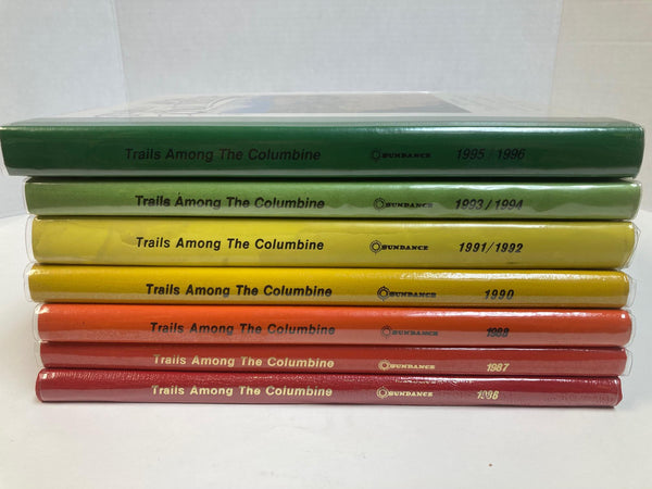 Lot of 7 Trail Among the Columbine Hardcover Books by Dick Dixon 1986–1996 Railroad History