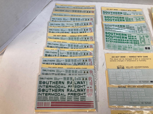 30 Lot Herald King HO Scale Decals - Southern Railway & PRR - New Old Stock