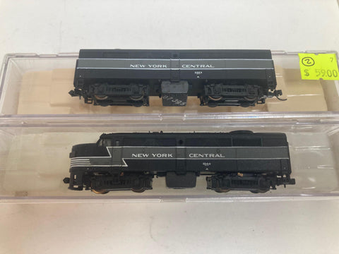 New York Central FA2 Loco + FB2 Unit Life-Like #7920, #7921 N Scale Set