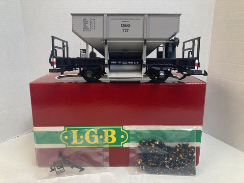 LGB 4141 OEG Ballast/Hopper Car – G-Scale, Pre-Owned, Very Good Condition