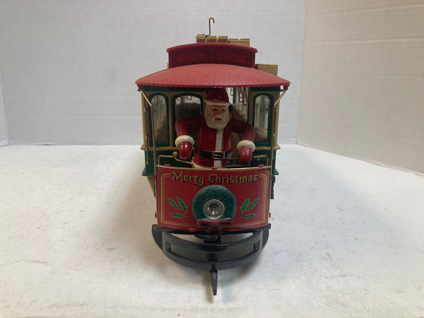 Bachmann G Scale Christmas Trolley #93940 “Season’s Greetings” w/ Santa Onboard – Good Condition No Box