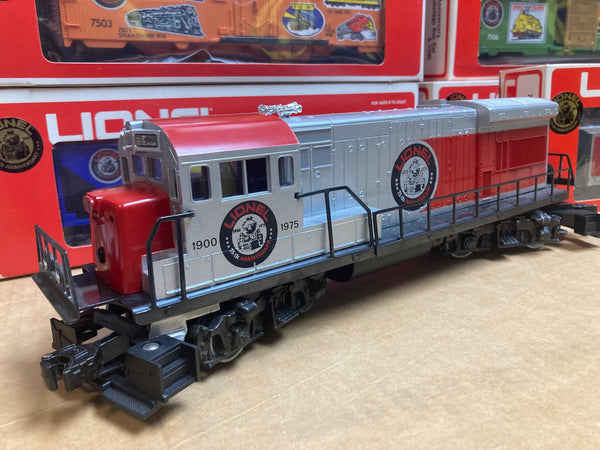 Lionel 75th Anniversary Set: U36B Diesel, Caboose, & 7 Cars (6-7500)-(6-7508)