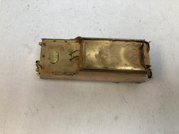 HO Scale Brass (Square-Back) Small Steam Locomotive Tender - 8-Wheel (4-Axle) - Unpainted