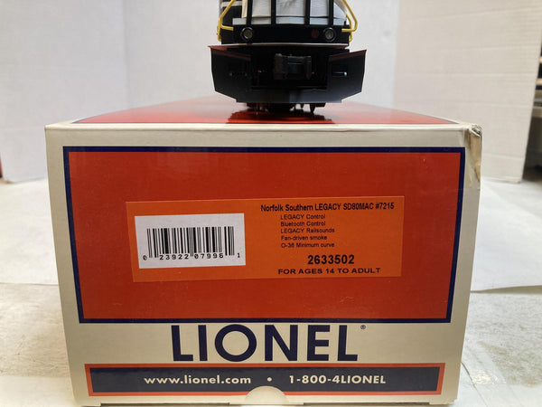 Lionel 2633502 Norfolk Southern LEGACY SD80MAC Diesel #7215 Bluetooth O Gauge