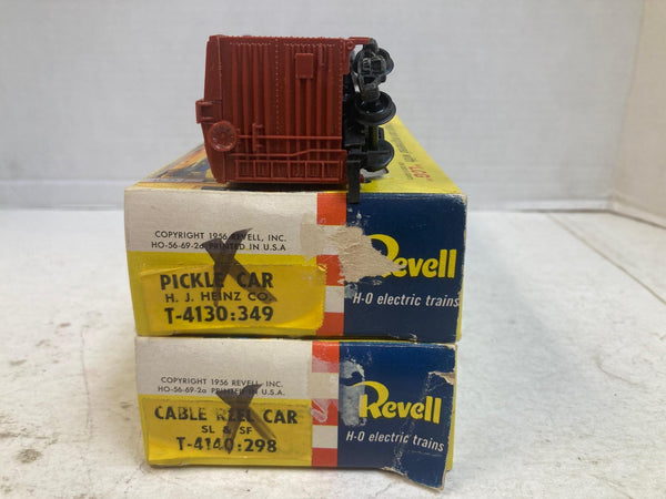 Vintage Revell HO 3-Car Lot - Heinz Pickle, Frisco Cable Reel, GN Boxcar - VG