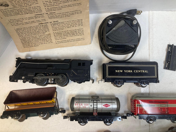 Vintage Marx NYC Steam Freight Set | w/ Original Manual & Box Bottom | EXCELLENT