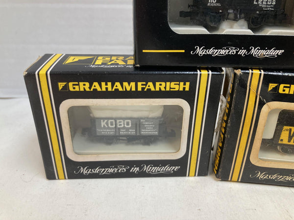 Graham Farish by Bachmann N Scale 5 Wagon Lot 7 Plank Wagons Pre-Owned Boxed